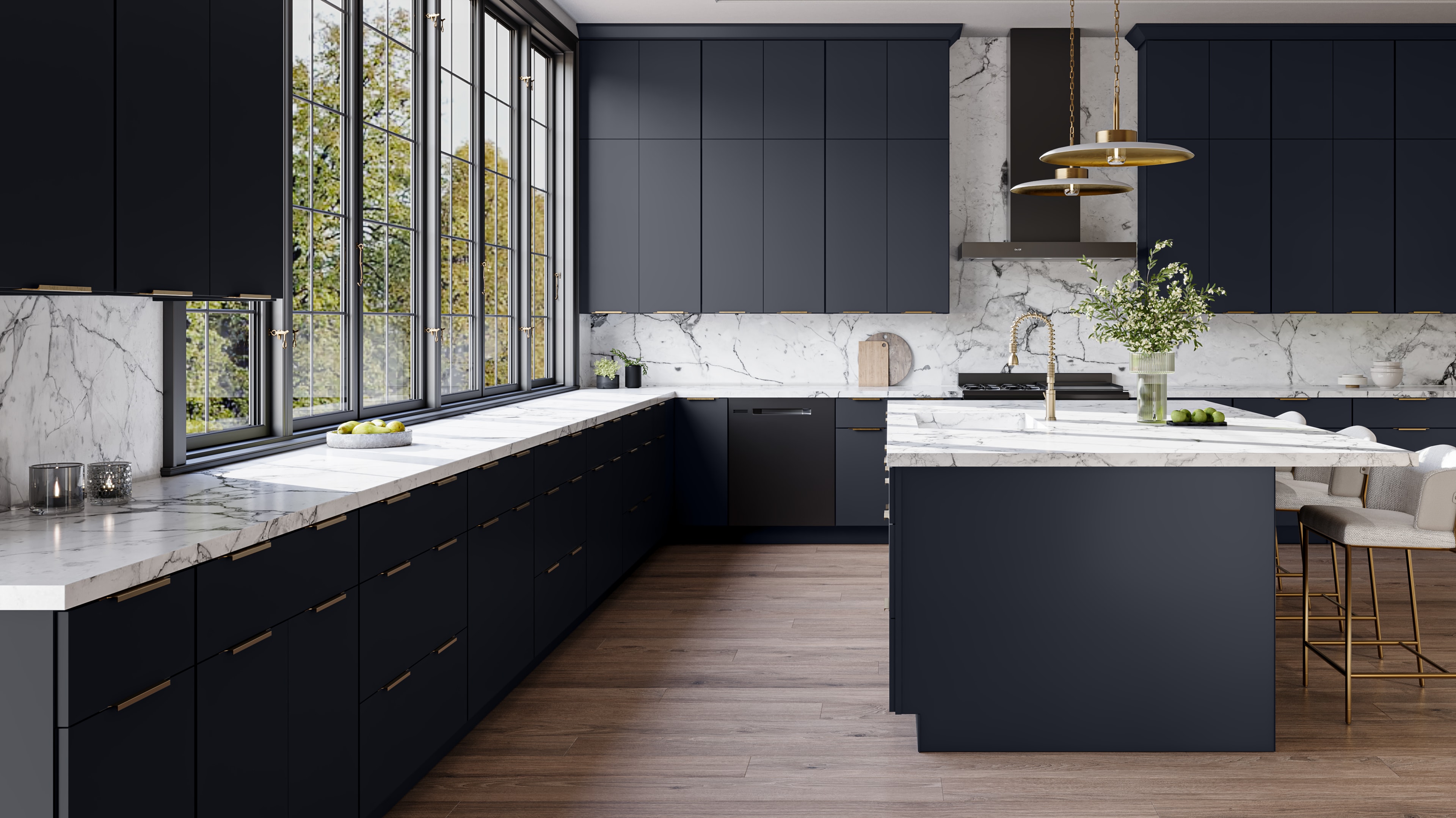 Luxe Indigo kitchen