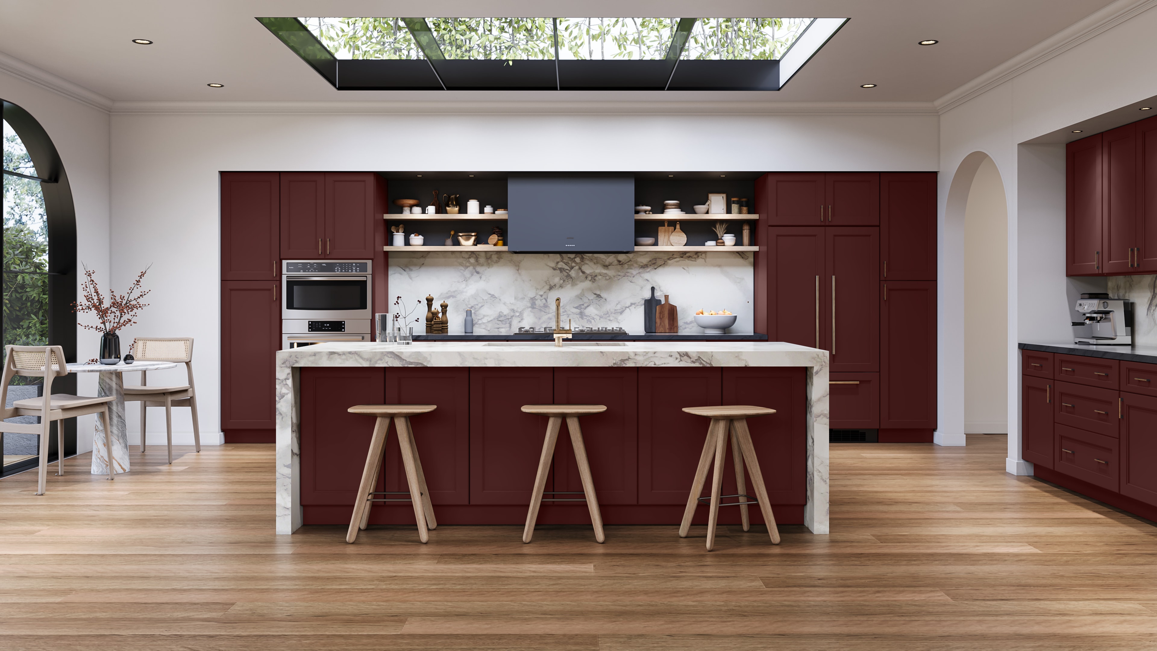 Fusion Cabernet Red kitchen