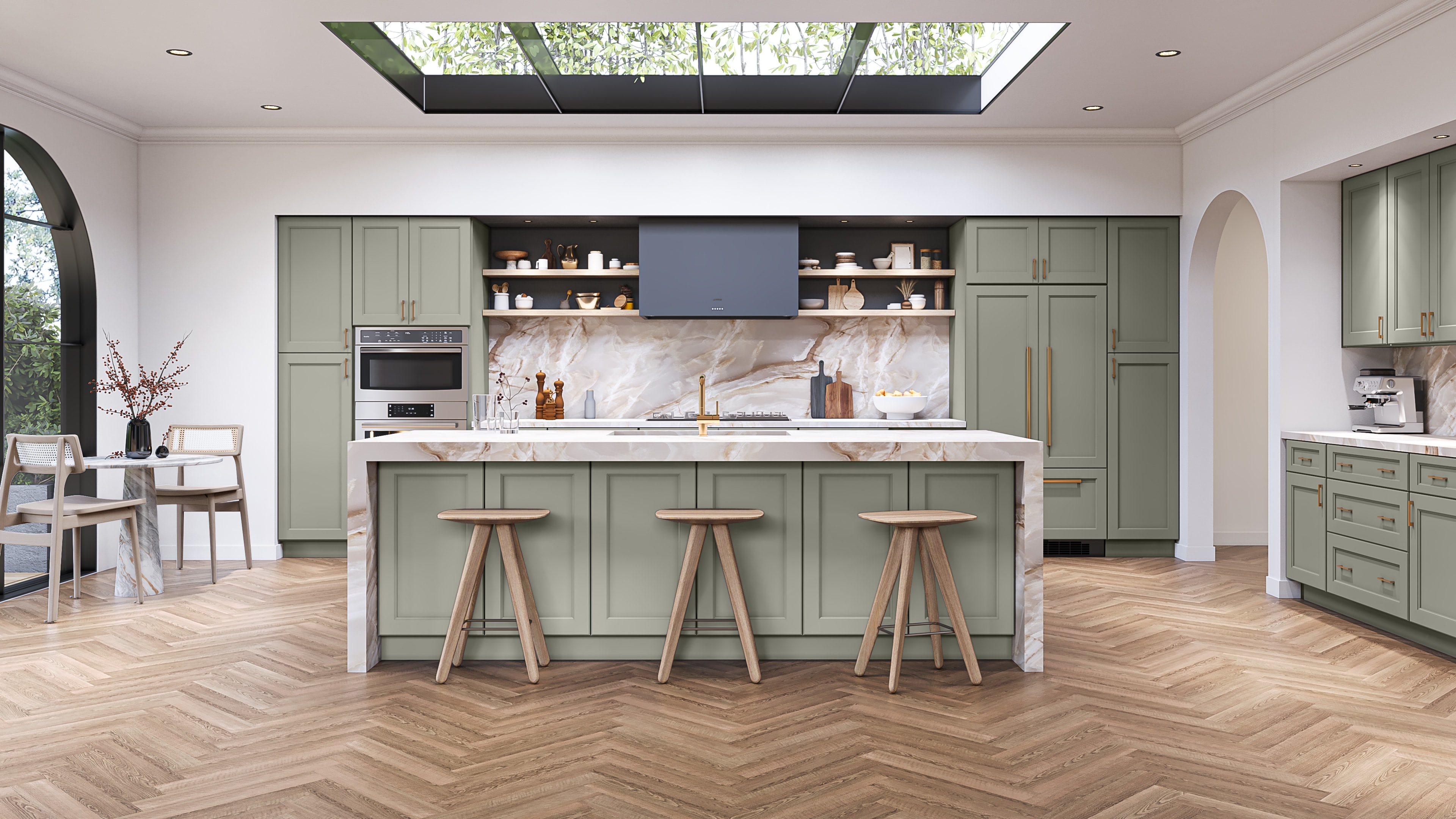 Fusion Pistachio Green kitchen