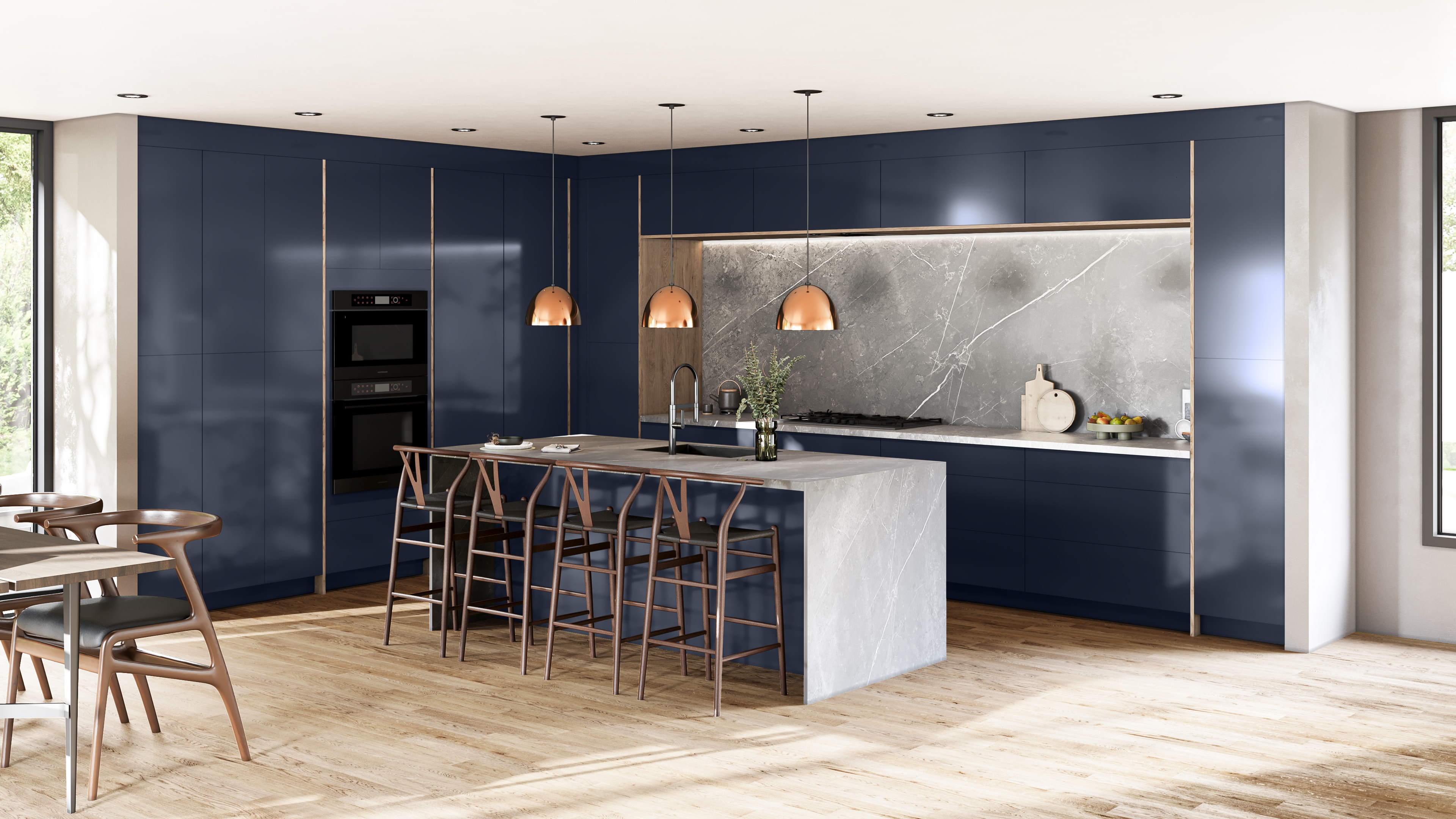 Catalina Azul Marino Gloss kitchen