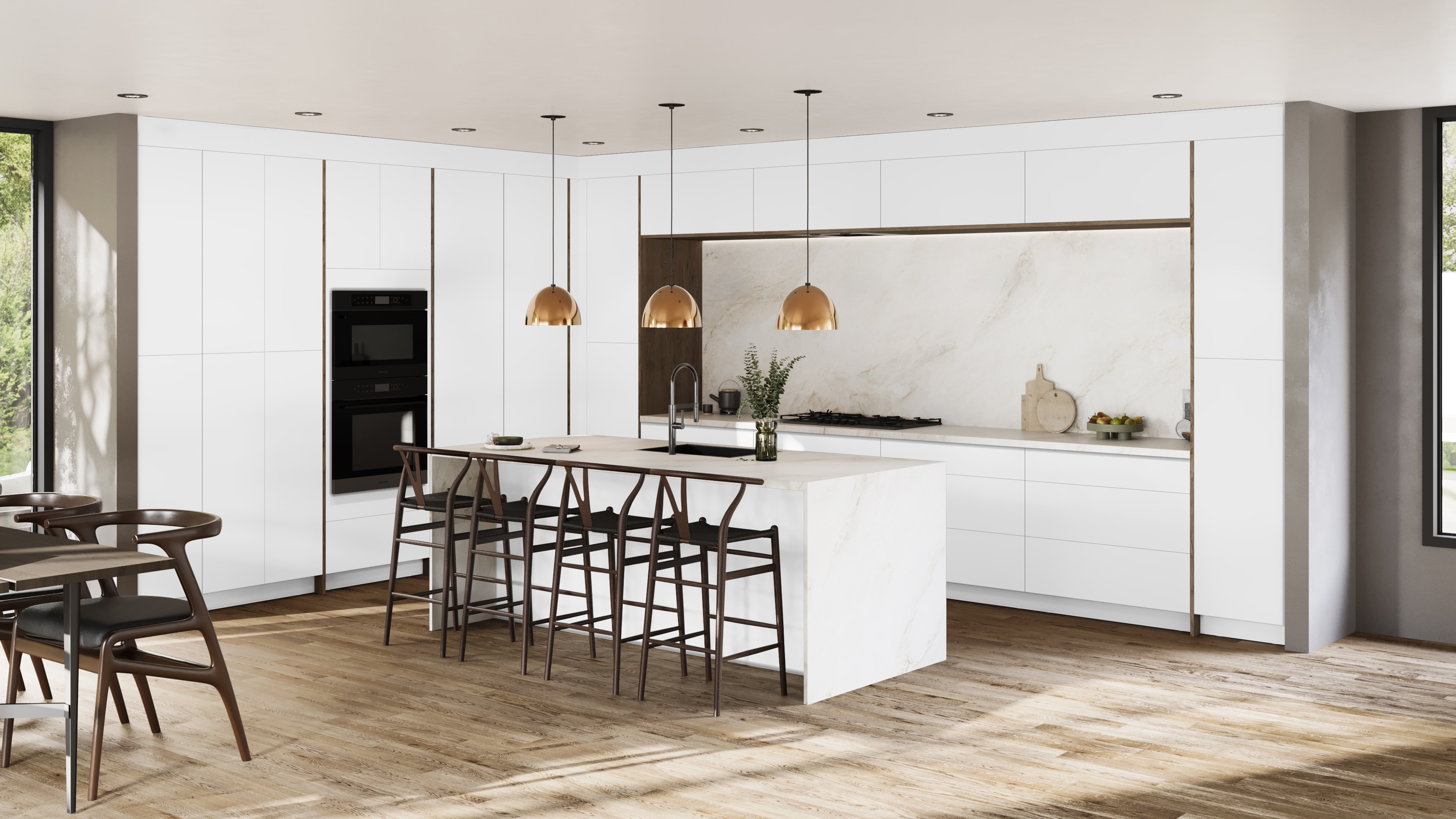 Catalina Bianco Matte kitchen