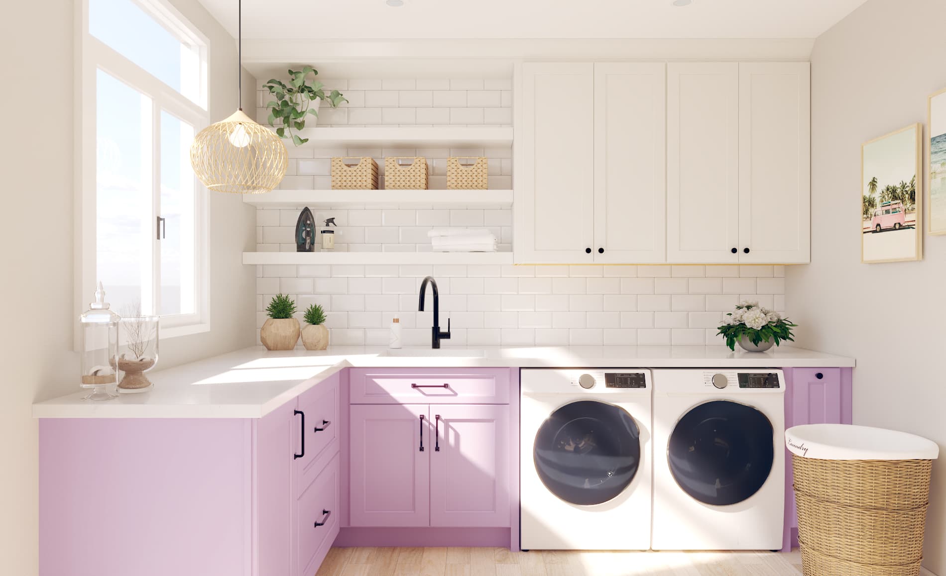 Fusion Orchid Purple Galaxy Frost Laundry Room (1)