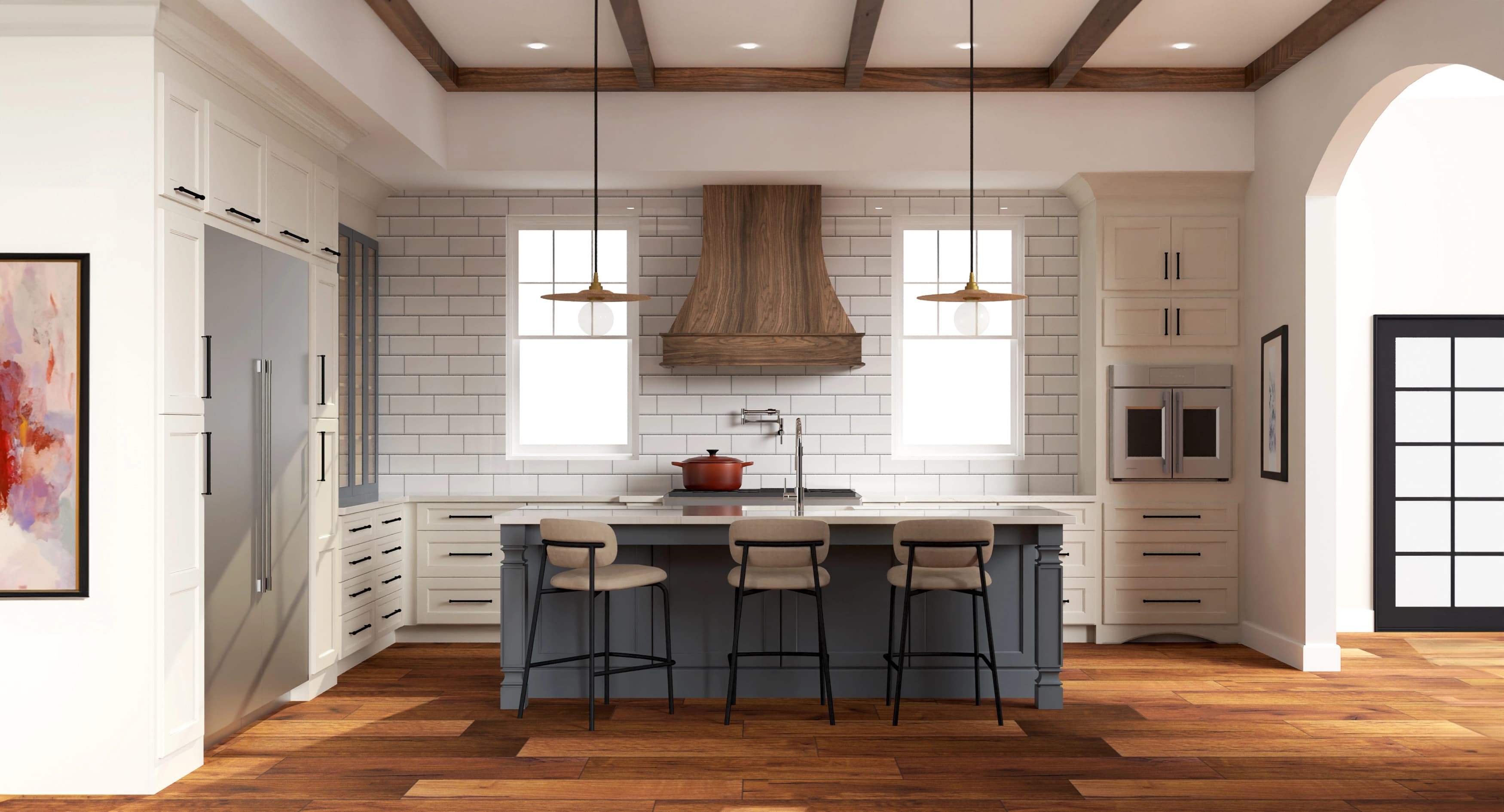 Artisan Walnut Fusion Dove Denim Blue