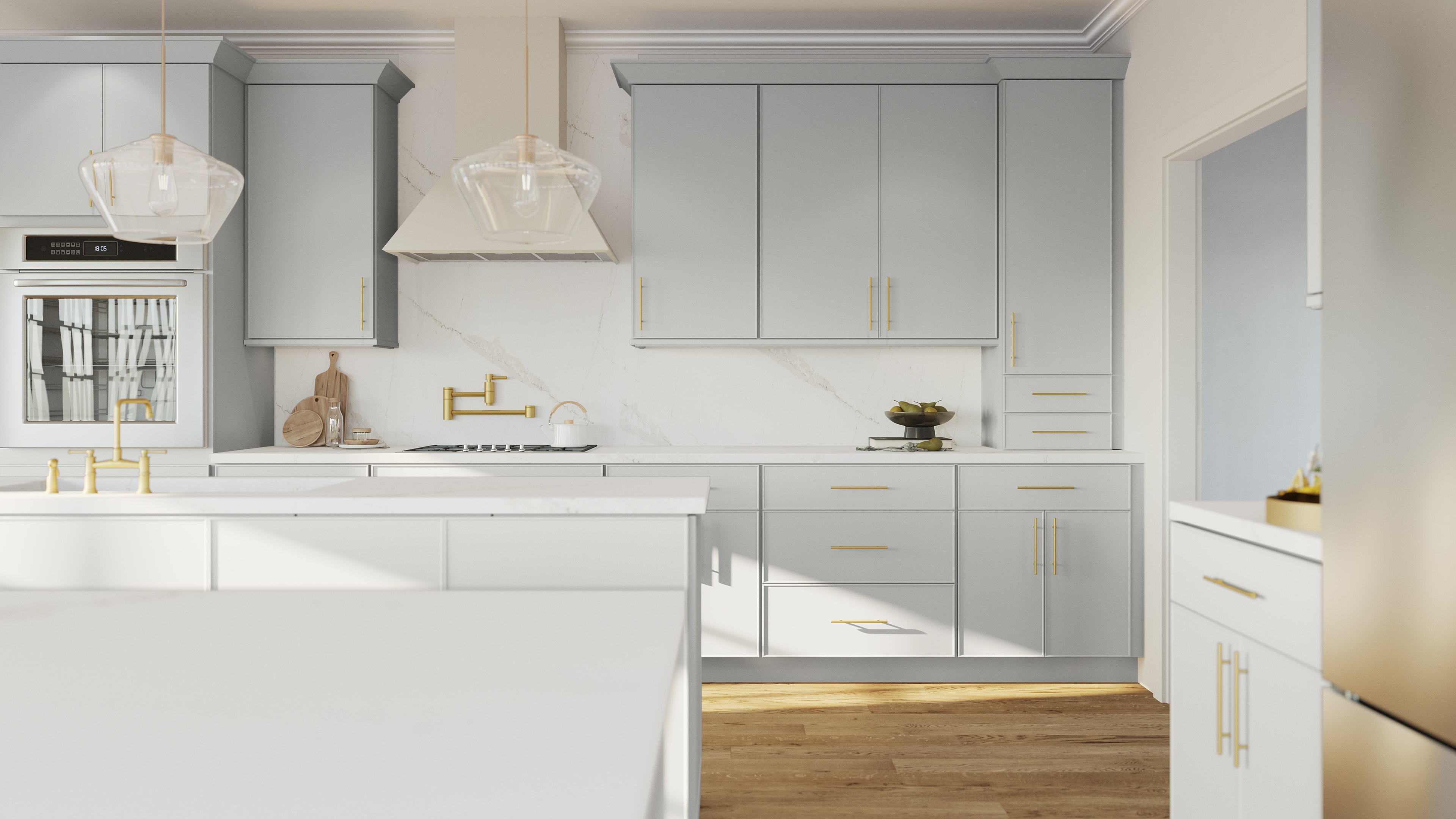 Echo Cloud White kitchen