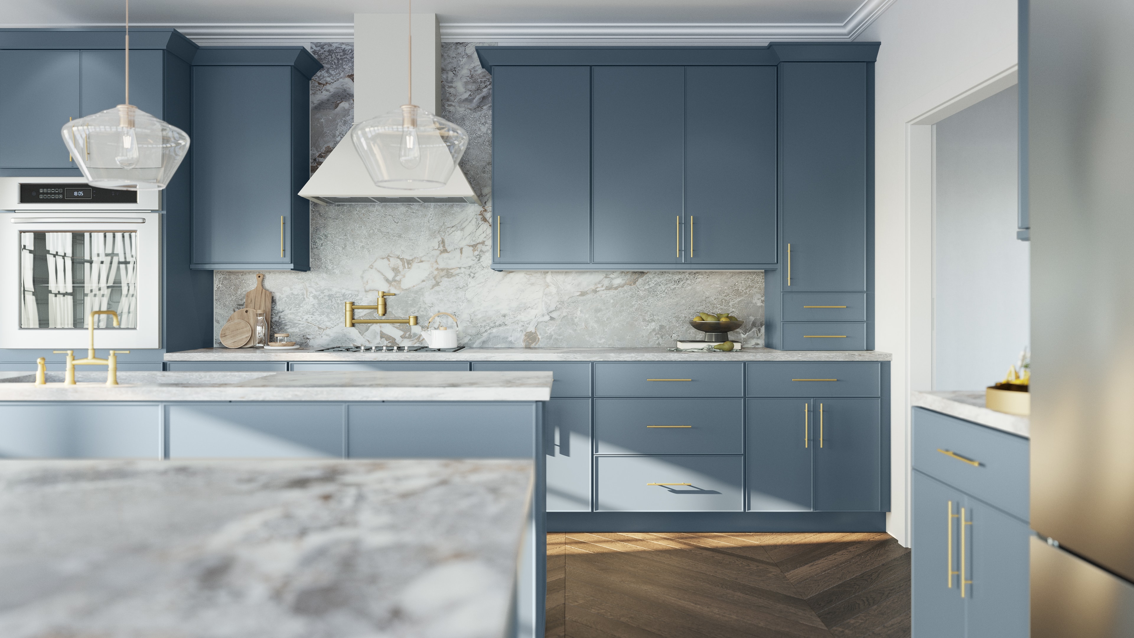 Echo Denim Blue kitchen