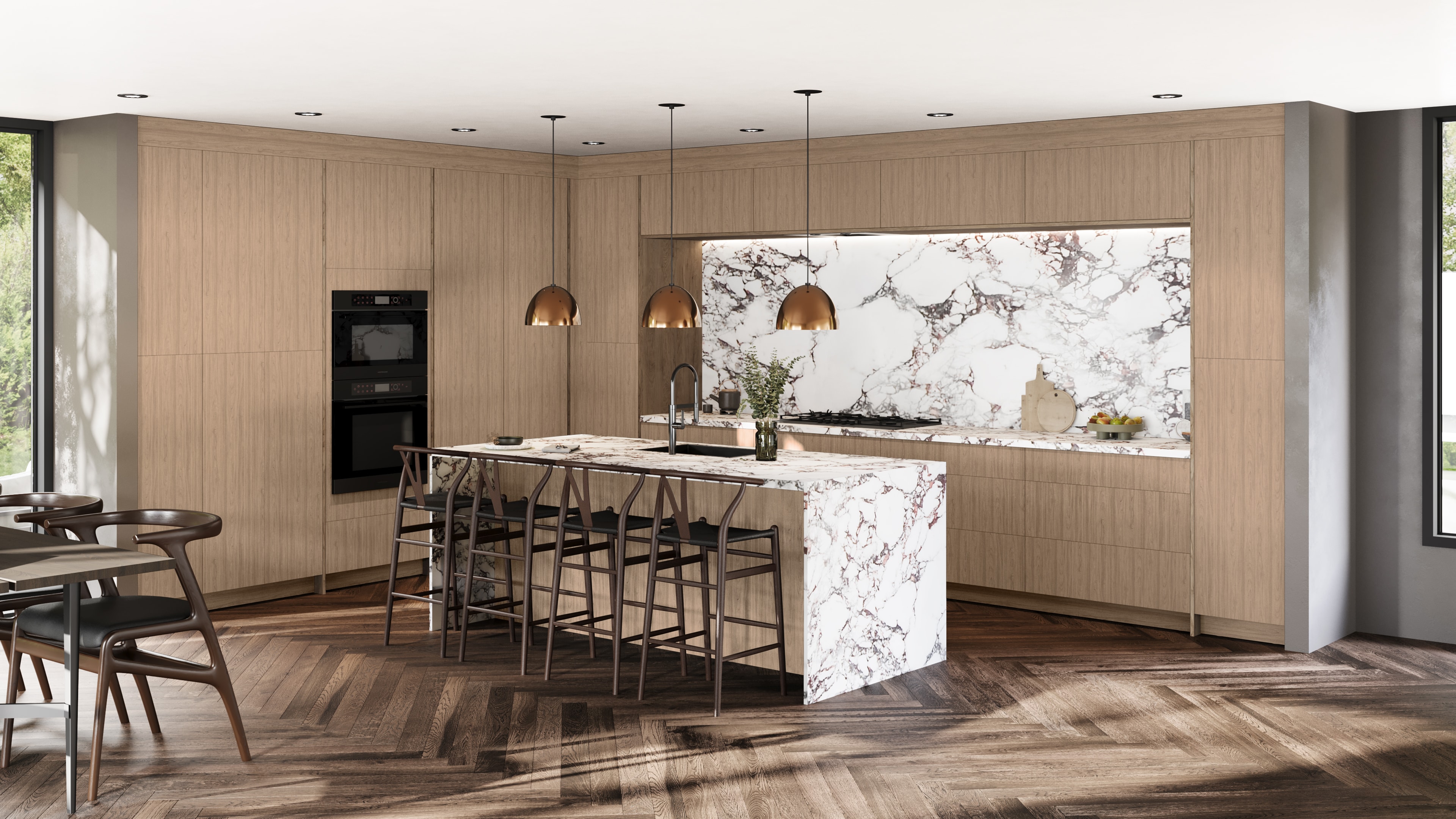 Catalina Natural Elm kitchen