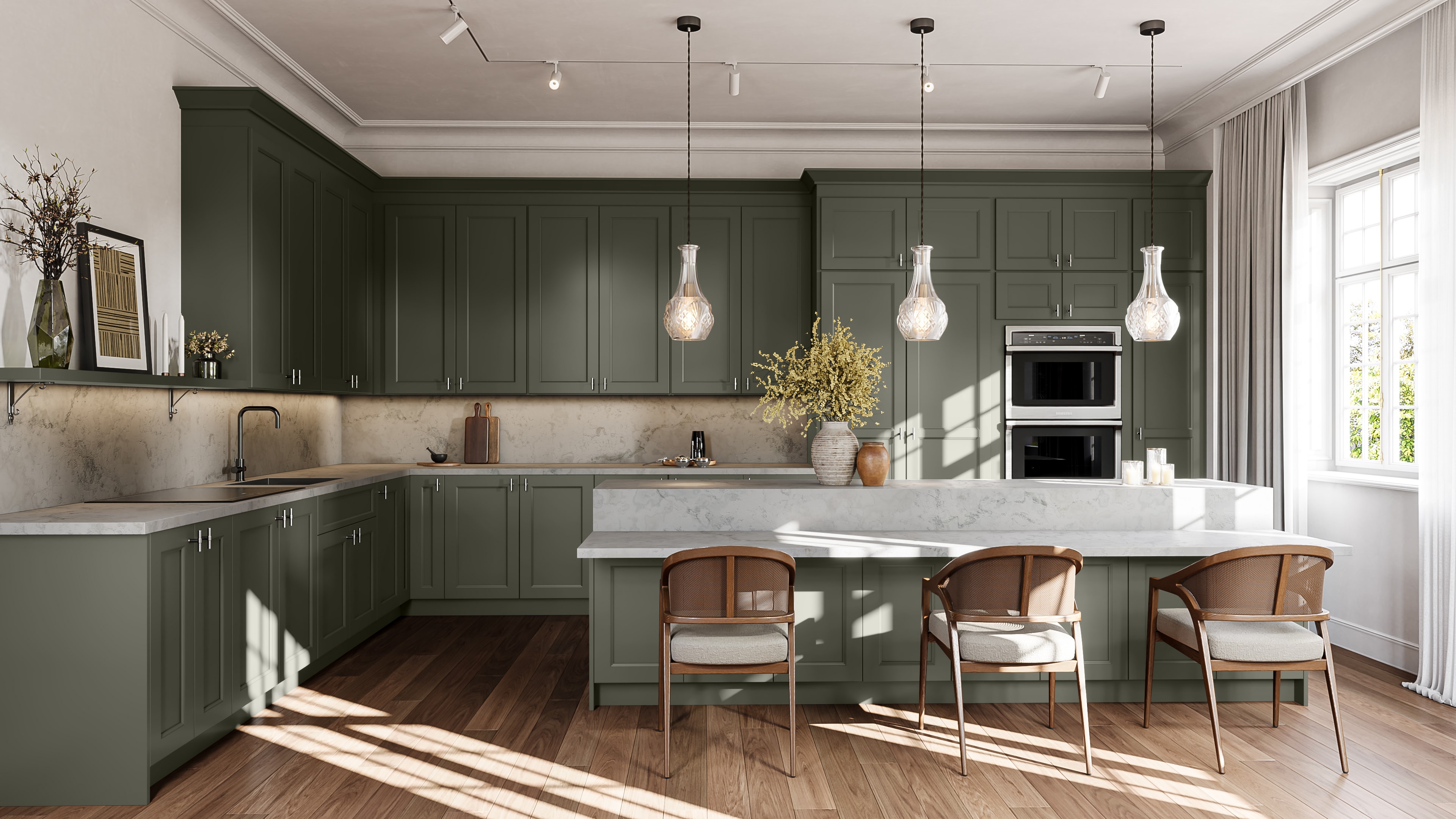 Nexus Forest Green kitchen